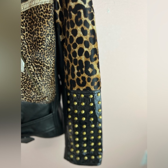 Michael Kors Leather Animal Patchwork Limited Edition Jacket ✨brand new✨ - Picture 7 of 16